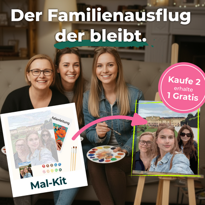 Malen nach Zahlen Set mit eigenem Foto für Familie & Freunde