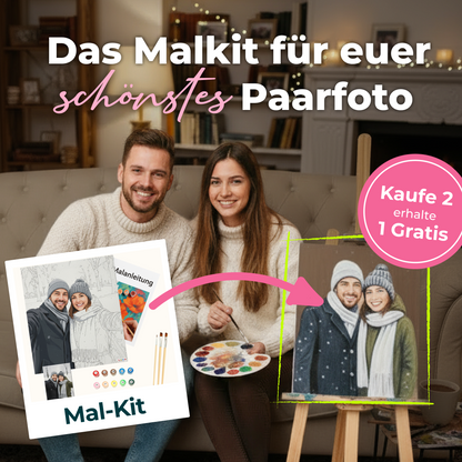 Malen nach Zahlen Set mit eigenem Foto für Paare